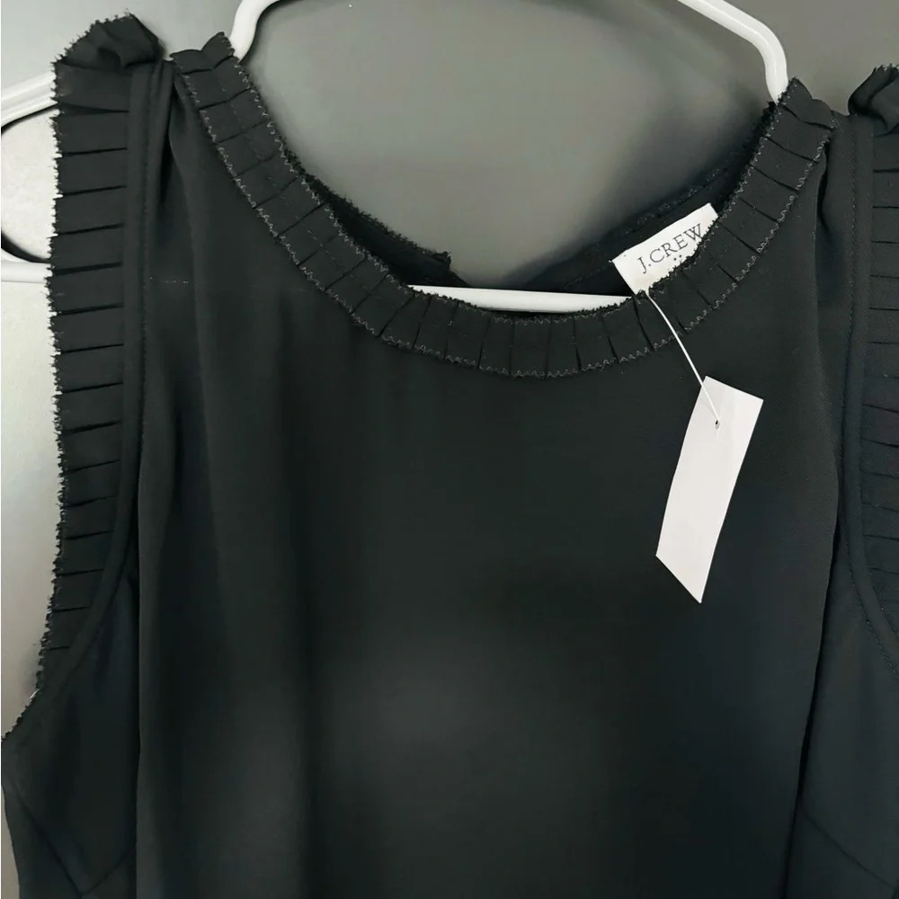J. Crew Black Scoop Neck Sleeveless Tank Top - Picture 2 of 4
